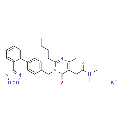 ChemSpider 2D Image | FIMASARTAN POTASSIUM ANHYDROUS | C27H30KN7OS
