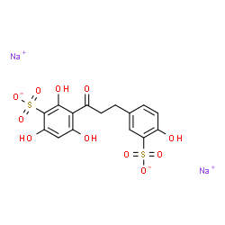 ChemSpider 2D Image | DISODIUM PHLORETIN 3',3-DISULFONATE | C15H12Na2O11S2