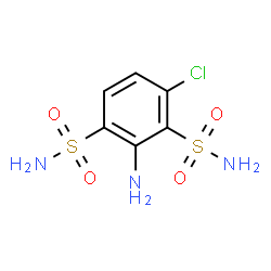 ChemSpider 2D Image | 2-Amino-4-chloro-1,3-benzenedisulfonamide | C6H8ClN3O4S2