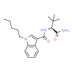 ChemSpider 2D Image | N-((1S)-1-(AMINOCARBONYL)-2,2-DIMETHYLPROPYL)-1-PENTYL-1H-INDOLE-3-CARBOXAMIDE | C20H29N3O2