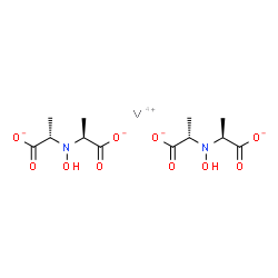 ChemSpider 2D Image | Vanadium(4+) bis[(2S,2'S)-2,2'-(hydroxyimino)dipropanoate] | C12H18N2O10V