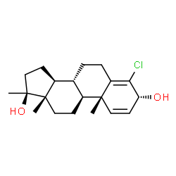 ChemSpider 2D Image | (3?,17?)-4-chloro-17-methyl-androsta-1,4-diene-3,17-diol | C20H29ClO2