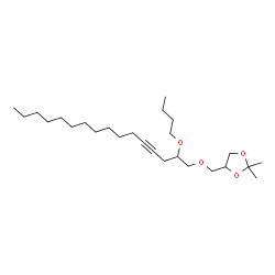 ChemSpider 2D Image | 4-([(2-Butoxy-4-hexadecynyl)oxy]methyl)-2,2-dimethyl-1,3-dioxolane | C26H48O4
