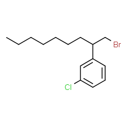 ChemSpider 2D Image | 1-(1-Bromo-2-nonanyl)-3-chlorobenzene | C15H22BrCl