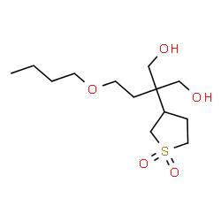 ChemSpider 2D Image | 2-(2-Butoxyethyl)-2-(1,1-dioxidotetrahydro-3-thiophenyl)-1,3-propanediol | C13H26O5S