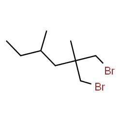 ChemSpider 2D Image | 1-Bromo-2-(bromomethyl)-2,4-dimethylhexane | C9H18Br2