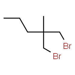 ChemSpider 2D Image | 1-Bromo-2-(bromomethyl)-2-methylpentane | C7H14Br2