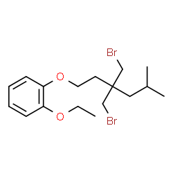 ChemSpider 2D Image | 1-{[3,3-Bis(bromomethyl)-5-methylhexyl]oxy}-2-ethoxybenzene | C17H26Br2O2