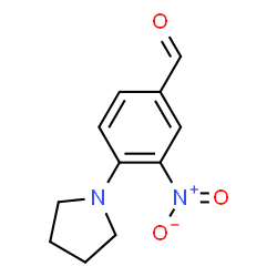 ChemSpider 2D Image | 3-nitro-4-(1-pyrrolidino)Benzaldehyde | C11H12N2O3