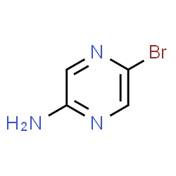 ChemSpider 2D Image | 5-Brompyrazin-2-amin | C4H4BrN3