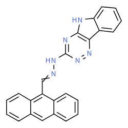 ChemSpider 2D Image | 3-[2-(9-Anthrylmethylene)hydrazino]-5H-[1,2,4]triazino[5,6-b]indole | C24H16N6