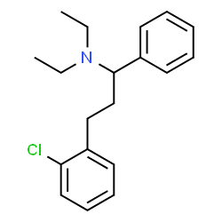 ChemSpider 2D Image | 3-(2-Chlorophenyl)-N,N-diethyl-1-phenyl-1-propanamine | C19H24ClN
