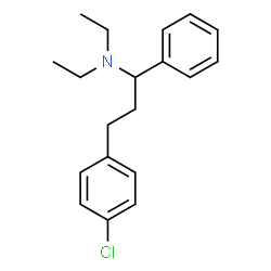 ChemSpider 2D Image | 3-(4-Chlorophenyl)-N,N-diethyl-1-phenyl-1-propanamine | C19H24ClN