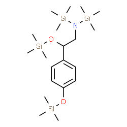 ChemSpider 2D Image | 1,1,1-Trimethyl-N-(trimethylsilyl)-N-(2-[(trimethylsilyl)oxy]-2-{4-[(trimethylsilyl)oxy]phenyl}ethyl)silanamine | C20H43NO2Si4