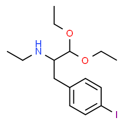 ChemSpider 2D Image | 1,1-Diethoxy-N-ethyl-3-(4-iodophenyl)-2-propanamine | C15H24INO2