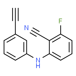 ChemSpider 2D Image | 2-[(3-Ethynylphenyl)amino]-6-fluorobenzonitrile | C15H9FN2