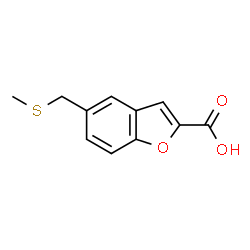 ChemSpider 2D Image | 5-[(Methylsulfanyl)methyl]-1-benzofuran-2-carboxylic acid | C11H10O3S