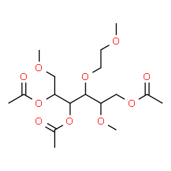 ChemSpider 2D Image | 1,4,5-Tri-O-acetyl-3-O-(2-methoxyethyl)-2,6-di-O-methylhexitol | C17H30O10