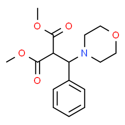 ChemSpider 2D Image | Dimethyl [4-morpholinyl(phenyl)methyl]malonate | C16H21NO5