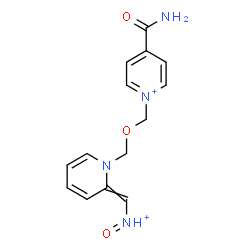 ChemSpider 2D Image | 4-Carbamoyl-1-[({2-[(oxoammonio)methylene]-1(2H)-pyridinyl}methoxy)methyl]pyridinium | C14H16N4O3