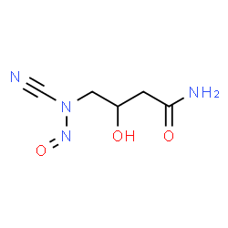 ChemSpider 2D Image | 4-[Cyano(nitroso)amino]-3-hydroxybutanamide | C5H8N4O3