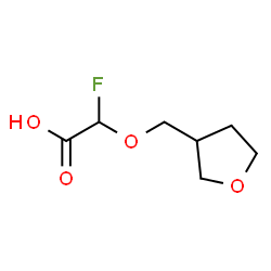 ChemSpider 2D Image | Fluoro(tetrahydro-3-furanylmethoxy)acetic acid | C7H11FO4