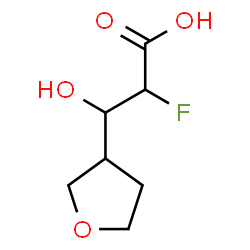 ChemSpider 2D Image | 2-Fluoro-3-hydroxy-3-(tetrahydro-3-furanyl)propanoic acid | C7H11FO4