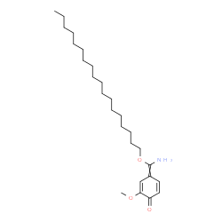 ChemSpider 2D Image | 4-[Amino(octadecyloxy)methylene]-2-methoxy-2,5-cyclohexadien-1-one | C26H45NO3