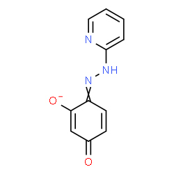 ChemSpider 2D Image | 3-Oxo-6-(2-pyridinylhydrazono)-1,4-cyclohexadien-1-olate | C11H8N3O2