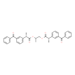 ChemSpider 2D Image | 1,2-Propanediyl (2S,2'S)bis[2-(3-benzoylphenyl)propanoate] | C35H32O6