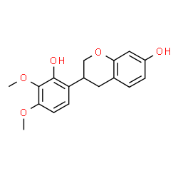 ChemSpider 2D Image | 3-(2-Hydroxy-3,4-dimethoxyphenyl)-7-chromanol | C17H18O5