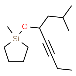 ChemSpider 2D Image | 1-Methyl-1-[(2-methyl-5-octyn-4-yl)oxy]silolane | C14H26OSi