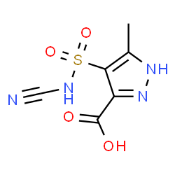 ChemSpider 2D Image | 4-(Cyanosulfamoyl)-5-methyl-1H-pyrazole-3-carboxylic acid | C6H6N4O4S