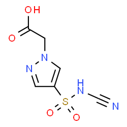 ChemSpider 2D Image | [4-(Cyanosulfamoyl)-1H-pyrazol-1-yl]acetic acid | C6H6N4O4S