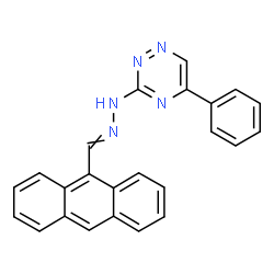 ChemSpider 2D Image | 3-[2-(9-Anthrylmethylene)hydrazino]-5-phenyl-1,2,4-triazine | C24H17N5