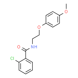 ChemSpider 2D Image | 2-Chloro-N-[2-(4-methoxyphenoxy)ethyl]benzamide | C16H16ClNO3