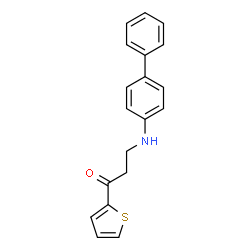 ChemSpider 2D Image | 3-(4-Phenylanilino)-1-(2-thienyl)-1-propanone | C19H17NOS
