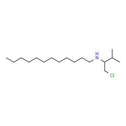 ChemSpider 2D Image | N-(1-Chloro-3-methyl-2-butanyl)-1-dodecanamine | C17H36ClN