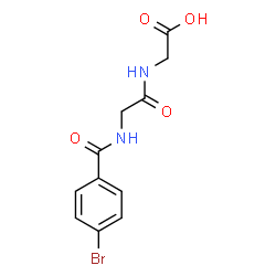 ChemSpider 2D Image | N-(4-Bromobenzoyl)glycylglycine | C11H11BrN2O4