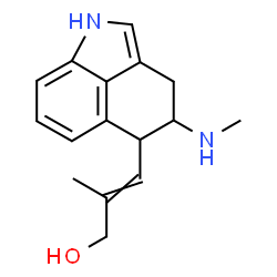 ChemSpider 2D Image | 2-Methyl-3-[4-(methylamino)-1,3,4,5-tetrahydrobenzo[cd]indol-5-yl]-2-propen-1-ol | C16H20N2O