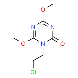 ChemSpider 2D Image | 1-(2-Chloroethyl)-4,6-dimethoxy-1,3,5-triazin-2(1H)-one | C7H10ClN3O3