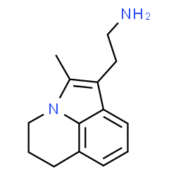 ChemSpider 2D Image | 2-(2-Methyl-5,6-dihydro-4H-pyrrolo[3,2,1-ij]quinolin-1-yl)ethanamine | C14H18N2