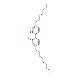 ChemSpider 2D Image | 6-(5-Heptyl-2(1H)-pyridinylidene)-3-nonyl-2,4-cyclohexadien-1-one | C27H41NO