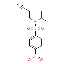 ChemSpider 2D Image | N-(2-Cyanoethyl)-N-isopropyl-4-nitrobenzenesulfonamide | C12H15N3O4S
