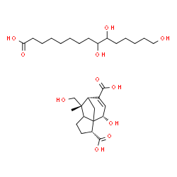 ChemSpider 2D Image | (5xi,10beta)-10,14-Dihydroxycedr-8-ene-12,15-dioic acid - 9,10,15-trihydroxypentadecanoic acid (1:1) | C30H50O11
