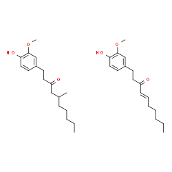 ChemSpider 2D Image | (4E)-1-(4-Hydroxy-3-methoxyphenyl)-4-decen-3-one - 1-(4-hydroxy-3-methoxyphenyl)-5-methyl-3-decanone (1:1) | C35H52O6