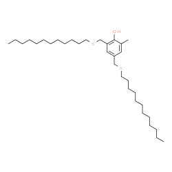 ChemSpider 2D Image | 2,4-bis-(Dodecylthiomethyl)-6-methylphenol | C33H60OS2