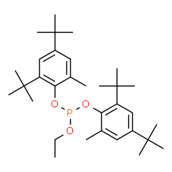 ChemSpider 2D Image | BIS(2,4-DI-TERT-BUTYL-6-METHYL PHENYL) ETHYL PHOSPHITE | C32H51O3P