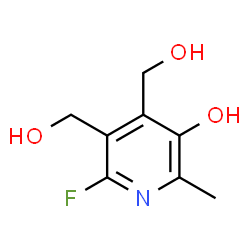 ChemSpider 2D Image | 6-Fluoro-4,5-bis(hydroxymethyl)-2-methyl-3-pyridinol | C8H10FNO3