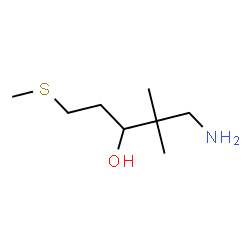 ChemSpider 2D Image | 1-Amino-2,2-dimethyl-5-(methylsulfanyl)-3-pentanol | C8H19NOS